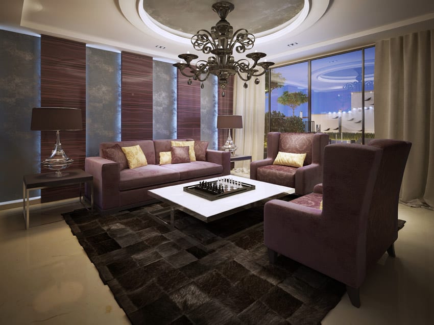 Modern Living Room With Rich Colors