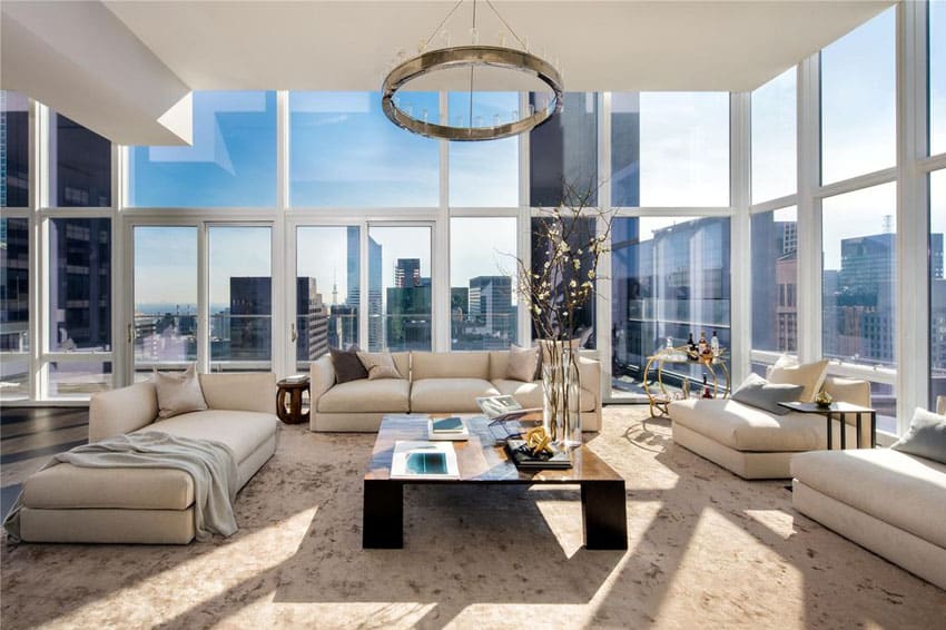 modern penthouse living room